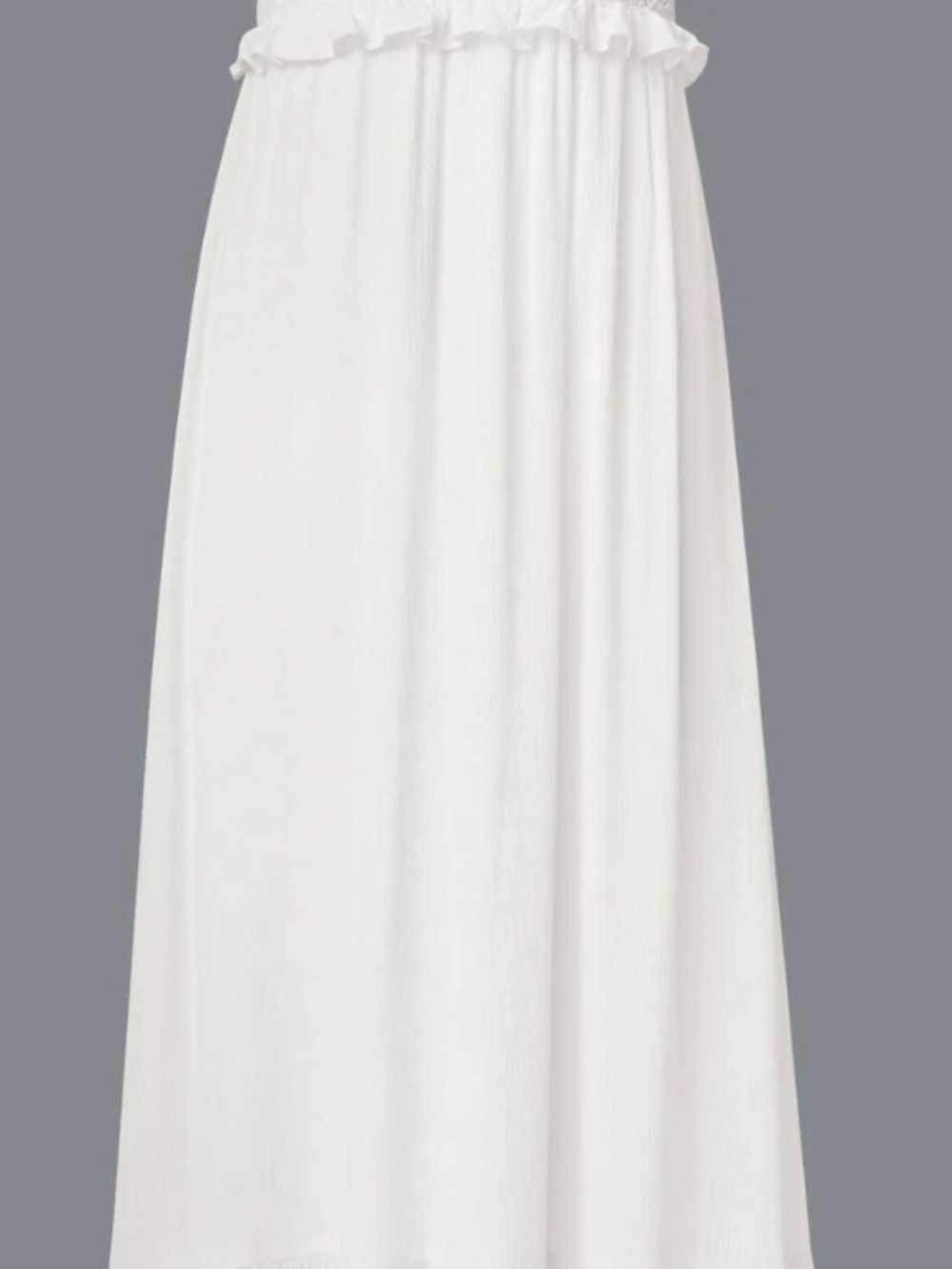White Maxi Skirt - Classic Flowy Women's Skirt size large